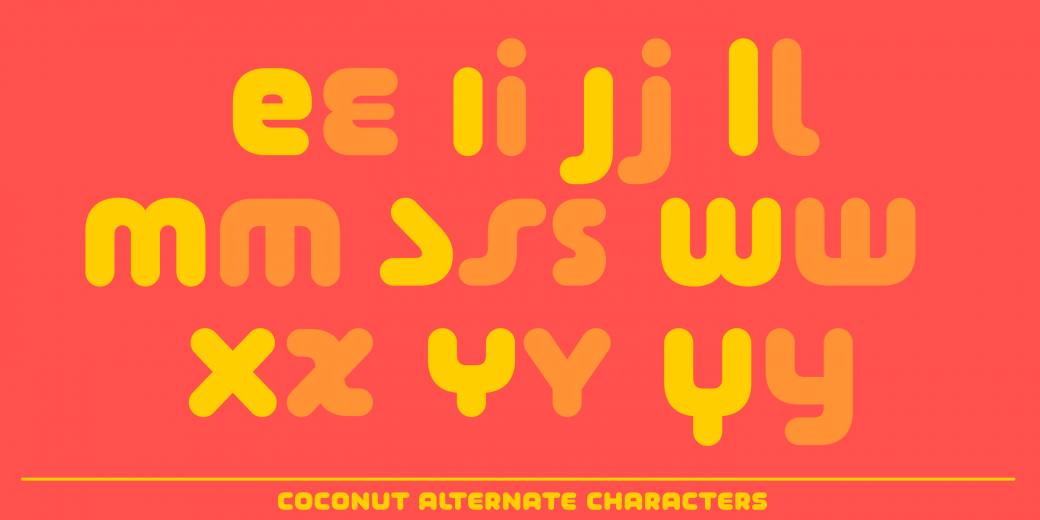 Beispiel einer Coconut-Schriftart #6